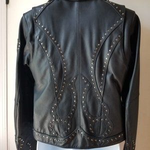 Women's Harley Davidson Studded Leather Jacket - Small